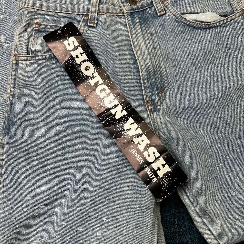 Vintage Jensen Smith Shotgun Wash Distressed Light Wash Jeans Size 29 Deadstock